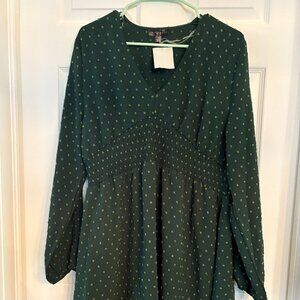 Long Sleeved V-Neck Dress, XL